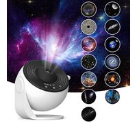 Proiettore Stellare Luce Notturna e Proiettore Galassia Stellare con 13 Dischi Planetari Luci Sensoriali con Rotazione di 180° per Bambini Camera da Letto per Adulti Decorazione per Feste