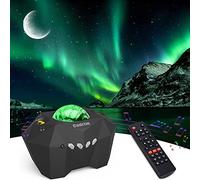 Proiettore Stelle Aurora Luna Proiettore Galassia Cielo Cadrim Luce Notturna LED Stellata 3 in 1 Altoparlante Bluetooth Telecomando Colorata Lampada Vocale Camera da Letto Casa Umore Ambiente Musica
