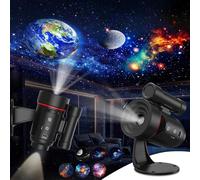 Proiettore Stelle Soffitto HD Planetario Ricaricabile con Batteria 2000mAh, Supporto da Parete, Proiettore di Galassie Skylight per Decorazioni Camera da Letto