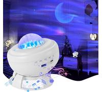 proiettore Stelle Soffitto, Lampada a LED con Lettore Musicale Bluetooth e 8 Animazioni Realistiche Della luce Nordica, Proiettore a Stelle per Bambini/adulti, Camera da Letto, Regalo di Compleanno
