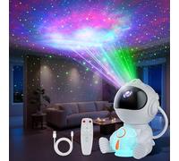 Proiettore Stelle Soffitto, LED Astronauta Proiettore Stelle Telecomando, 8 Modalità di Nebulosa & 5 Modalità di Luminosità e Velocità, Luce Notturna a Razzo, Lampada Proiettore Stelle Bambini Adult