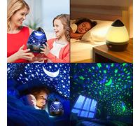 Proiettore Stelle Soffitto Romantica Luce Notturna del Cielo Stellato con Timer, 17 Modalità Colore di Proiezione, 360° Rotazione Lampada da Comodino Camera da Letto, Regalo per Bambini Neonati