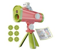 Proiettore torcia per bambini - Manovella 2 in 1 | Proiettore di storie con treppiede e telescopio zoom, giocattolo educativo per l'educazione, le storie, la scuola, 1 set, ABS