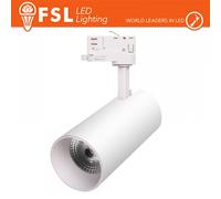 FSL Proiettore Trifase Binario Bianco 30W 3000-6500K 3500lm LED