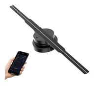 Proiettore video olografico pubblicitario con display Wi-Fi, 224 perline LED, luminosità generale, display circolare da 16,54 pollici, ologramma a 2 pale