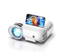 Proiettore WiFi Bluetooth 2.4G + 5.8G 1080P Full HD Nativo Supporti 9000 lumen, bassa latenza senza balbuzie, Altoparlante Bluetooth DSP videoproiettore esterno, compatibile con TV Stick