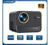 Proiettore Wimius 4k 30000 lumen Netflix Messa a fuoco automatica ufficiale/Keystone FHD 1080p WIFI 6 Supporto Bluetooth Dolby Home Theater