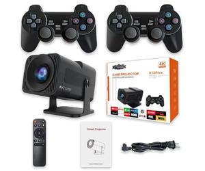 Proiettore wireless retrò da gioco, bastone per videogiochi TV HD 4K, proiettore portatile con oltre 10000 giochi, piccolo proiettore portatile per film all'aperto, uscita HDMI, WiFi