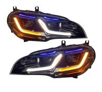 Proiettori Anteriori Per BMW E70 Per X5 E70 2007-2013 Modificato Led Anteriore DRL Indicatori Di Direzione Luci Di Montaggio Auto Fari A Led Accessori Fari Fanali Anteriori(For 2007-2010)
