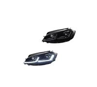 Proiettori Anteriori Per VW Per Golf 7.5 MK7.5 2018-2021 LED Auto Fari Montaggio Aggiornamento Alta Configurare Accessori Lente Del Proiettore Auto Lampade Anteriori Fari Fanali Anteriori(Silver line