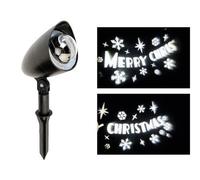 Proiettore Faretto Natale Merry Christmas luci led per addobbo natalizio IP44 [EEK: A]