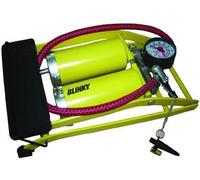 POMPA BICICLETTA A PEDALE MANOMETRO A 2 CILINDRI GONFIATORE AUTO MOTO MAX 7 BAR