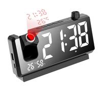Proiezione allarme clock, HD LED Display Clock, Digital Clock Projector, 180 gradi Rotatable Clock, Smart Alarm Clock For Bedroom, Modern Desk Clock, LED Proiezione Clock, Rotating Time Projector,