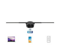Proiezione Olografica 3D Proiettore olografico 3D PD42-45 con ventola - Insegna LED Wi-Fi con telecomando for annunci con logo, immagini e video