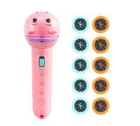 Proiezione Torch Toy - Cartoon Interactive Kids Projector, portatile Slide Disc Device, Bedtime Storytelling Lamp | Educational Shadow Game, Boy Girl Home Playroom Learning Entertainment Accessory Kit