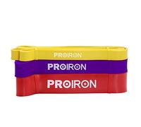 PROIRON Bande di Resistenza - Pull UP Bande - Bande Elastiche Fitness, Loop Bands Corpo Stretching, Powerlifting, Resistenza di Addestramento - Un insieme di 3 (Giallo + Viola + Rosso)