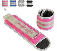 PROIRON Peso Caviglia Peso Polso Durevole Pesi Regolabili con Chiusura a Strappo per Fitness, Esercizio Fisico, Passeggiate, Jogging, Ginnastica, Aerobica, Palestra, Paio Rosa 1kg
