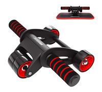 PROIRON Ruota Addominali Pieghevole -Rotella Addominali con grande tappetino per ginocchi, Ab Roller per fitness, unisex