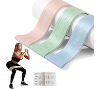 PROIRON Set di 3 fasce di resistenza in silicone per gambe, antiscivolo, non si arrotolano, per esercizi, delicate sulla pelle, con posture, per gambe, sederini, cosce