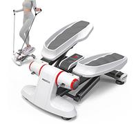 PROIRON Stepper Fitness con Bande di Allenamento e Display Multifunzione - Mini Stepper per l'esercizio di Glutei, Braccia, Gambe, Vita e Fianchi, Peso Massimo Utente 120kg (Bianco)