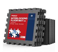 PROIRON Tappeto da Fitness a Puzzle Extra Spesso 1cm - Set di 18 Pezzi 30 * 30 cm | Superficie di Protezione per Pavimenti | Materassino per Palestra, Workout, Ginnastica | Tappetino Facile da Pulire