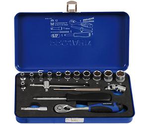 PROJAHN 4101 Xi-on - Set di 18 bussole da 1/4", colore: Blu