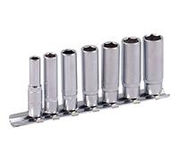 Projahn 4202 - Set di bussole di serraggio lunghe, su supporto, 1/4''