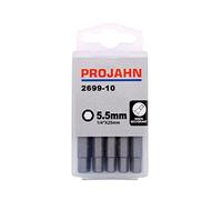 Projahn Inserti per cacciaviti da 5,5 mm (lunghezza 25 mm, inserti per viti interne TX in acciaio speciale S2, 10 pezzi, 2699-10