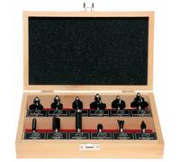 Projahn Oberfräser-set, 12-tlg. Universale Smusso Dado Alesatore Hohlkegelfräser