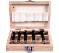 Projahn Set di punte Forstner, 5 pezzi, 15/20/25/30/35 mm 33001 | Per legno duro, legno tenero e pannelli impiallacciati, 5 pezzi, 15 - 35 mm