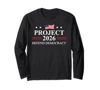Project 2026 Defend Democracy Protest Sign Fight Oligarchy Maglia a Manica