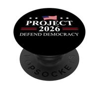 Project 2026 Defend Democracy Protest Sign Fight Oligarchy PopSockets PopGrip Adesivo