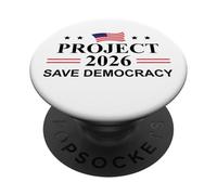 Project 2026 Save Democracy No Kings Protest Fight Oligarchy PopSockets PopGrip Adesivo