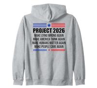 Project 2026 Sign Make Lying Wrong Again Make America Think Felpa con Cappuccio