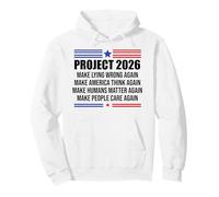 Project 2026 Sign Make Lying Wrong Again Make America Think Felpa con Cappuccio