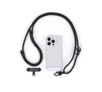 project-cb Collana Per Telefono Regolabile A Tracolla E Intorno Al Collo 1,Toppa Per Cordino Cellulare 2,Tracolla per Telefono,Cinturino per Telefono Regolabile 80-160cm(Nero-B)