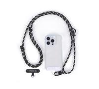 project-cb Collana Per Telefono Regolabile A Tracolla E Intorno Al Collo 1,Toppa Per Cordino Cellulare 2,Tracolla per Telefono,Cinturino per Telefono Regolabile 80-160cm(Ombra Nera-B)