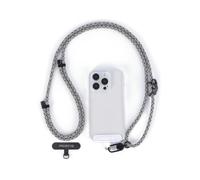 project-cb Collana Per Telefono Regolabile A Tracolla E Intorno Al Collo 1,Toppa Per Cordino Cellulare 2,Tracolla per Telefono,Cinturino per Telefono Regolabile 80-160cm(Bianco-Nero-B)