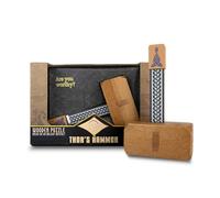 Project Genius Inc. Martello di Thor - Puzzle in legno, difficoltà media, smontare e rimontare questo rompicapo a tema norvegese Basato sul famoso Hammer Mjolnir di Thor, età 14+