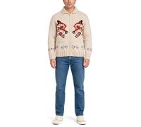 Project Hail Mary Ryan Gosling Wolf - Cardigan da uomo con collo a scialle e cerniera in misto lana, giacca stile cowichan, Cardigan Hail Mary in Lana, M