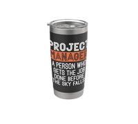 Project Manager Una persona che Scrum Master Project Management Bicchiere termico in acciaio inox doppia parete
