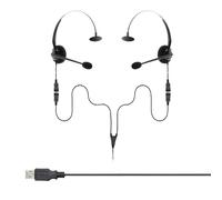 Project Telecom USB-A e USB-C, 2 utenti, eliminazione del rumore monofonico, splitter per cuffie per allenamento e supervisione, compatibile con Microsoft Teams, Zoom, Cisco Webex, VoIP Softphone Apps