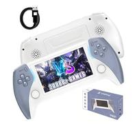 Project X PRO Console di Gioco Portatile Retrò Console Portatile 20000 Giochi 20 Emulatori,Schermo IPS da 4,3″ Console Retro Game,Collega la TV/Riproduzione video/Ascolto musica/E-book (Blu-128G)