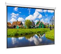 Projection Screen 60-100 inch 4:3 Motorized Electric Projection Screen Auto HD Gray Fiber Glass Projector Screen for Home Theater Entertainment (Size : 84inch) (72 inch)