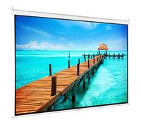 Projection Screen 60-84 Inch HD 16:9 Manual Pull Down Projector Screen Self Locking Matte White Fabric Fiber Glass Movie Screen for Home Theater (Size : 84 inch) (72 inch)