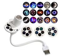 Projector, Moon Galaxy Night Light for Bedroom | LED Starry Sky Lamp 360° | LED Starry Sky Lamp with 360 Degree Flexible Gooseneck, USB Powered Galaxy Light for Home Decor Sleep Mood Lighting