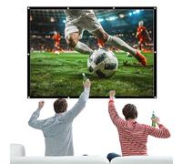 Projector Screen - 60 Inches Movie Screen | Polyester White Soft Fabric | High Resolution Old Movie Fabric for Smartphones, Tablets, Home Projectors and Commercial Projector