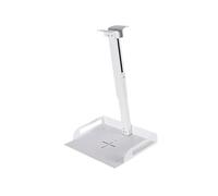 Projector stand, Supporto da soffitto for proiettore con vassoio, mensola portante resistente, altezza 43-65 cm, montaggio a parete/soffitto regolabile,parts(White)