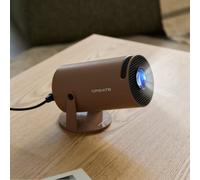 PROJECTOR STUDIO COMPACT - Proiettore Smart HD Con Wi-Fi, Bluetooth E Rotazione A 180º Moka