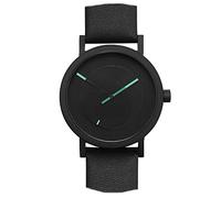 Projects Watches "Tangency Quarzo Acciaio Inox IP Nero Blu Pelle Orologio Unisex